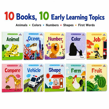 Lift & Talk First Words Set (10 Interactive Flap Books)