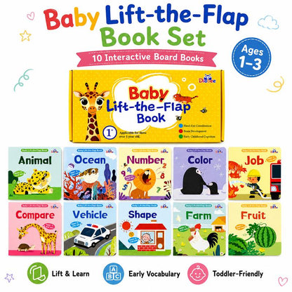Lift & Talk First Words Set (10 Interactive Flap Books)